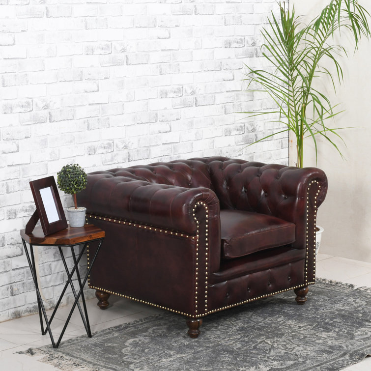 Leather armchair wayfair new arrivals